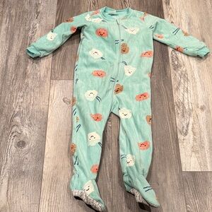 Pekkle Adorable Mint Green Animal Print Kids One Piece